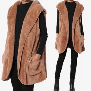 Teddy Bear Furry Jacket Vest